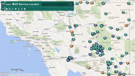 MVD Hours and Locations Map