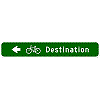 Bicycle Destination (One Direction) sign