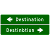 Destination (Two Directions) sign