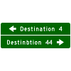 Destination And Distance (Two Directions) sign