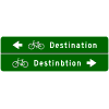 Bicycle Destination (Two Directions) sign