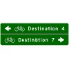 Bicycle Destination And Distance (Two Directions) sign
