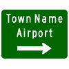 Town Airport (Arrow) sign