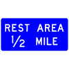 Rest Area (Distance) sign