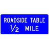 Roadside Table (Distance) sign