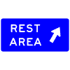 Rest Area (Exit Arrow) sign