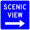 Scenic View (Horizontal Arrow) sign