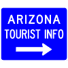 Arizona Tourist Info (Horizontal Arrow) sign