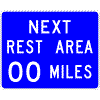 Next Rest Area (Distance) sign