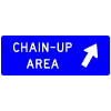 Chain-Up Area (Exit Arrow) sign