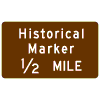 Historical Marker (Distance) sign