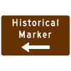 Historical Marker (Arrow) sign