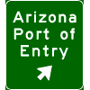 Arizona Port Of Entry (Gore) sign