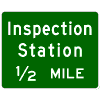 Inspection Station (Distance) sign