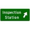 Inspection Station (Arrow) sign