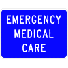 Emergency Medical Care (plaque) sign