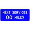 Next Services (Distance) sign