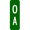 Off-Mainline Reference Location (1 Digit + Alpha) sign