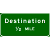Advance Guide - 1-Line Destination / Distance sign
