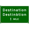 Advance Guide - 2-Line Destination / Distance sign