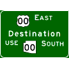 Supplemental Guide (Use Other Route) sign