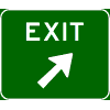 Exit Gore Sign (No Number) sign