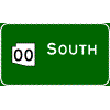 Pull-Through - (Optional Cardinal Direction{s}) + Route Shield(s) (No Destinations) sign