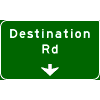 Pull-Through - 2-Line Destination / Down Arrow(s) sign