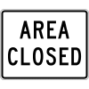 Area Closed sign