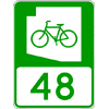 Numbered Bicycle Route (State, Regional, or Local) sign