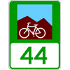 Numbered Bicycle Route (Pictograph Or Word Legend) sign