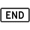 END sign