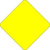 Type 1 Object Marker (all yellow) sign