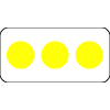 Type 2 Object Marker (yellow on white - horizontal or vertical) sign
