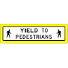 Yield To Peds In Crosswalk (Overhead) Sign