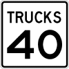 Trucks Speed Sign