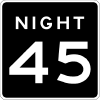 Night Speed Sign