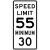 Speed Limit With Minimum Speed Sign