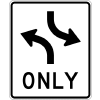 Two Way Left Turn Only Sign
