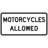 Motorcycles Allowed Sign