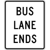 Bus Lane Ends Sign