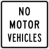 No Motor Vehicles Sign