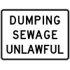 Dumping Sewage Unlawful Sign