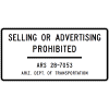 Selling Or Advertising Prohibited Sign