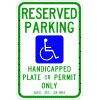 Reserved Parking (Disabled) ARS 28-884 Sign