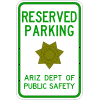 Reserved Parking Arizona DPS Sign