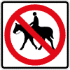 No Equestrians Sign
