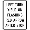 Left Turn Yield On Flashing Red Arrow After Stop Sign