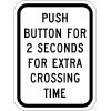 Push Button For Extra Crossing Time Sign