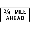 X Miles Ahead Sign